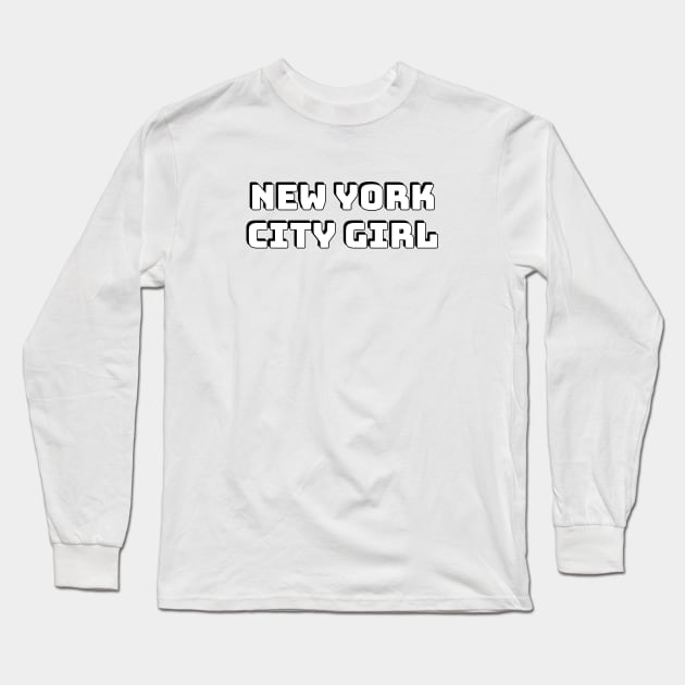 NEW YORK CITY GIRL Long Sleeve T-Shirt by brightnomad